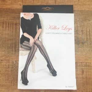 New Killer Legs by Yelete Leafy Columns/Cable Knit